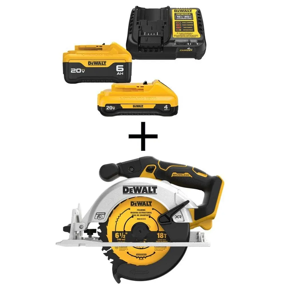 DEWALT brushless circular saw, 6Ah + 4Ah kit