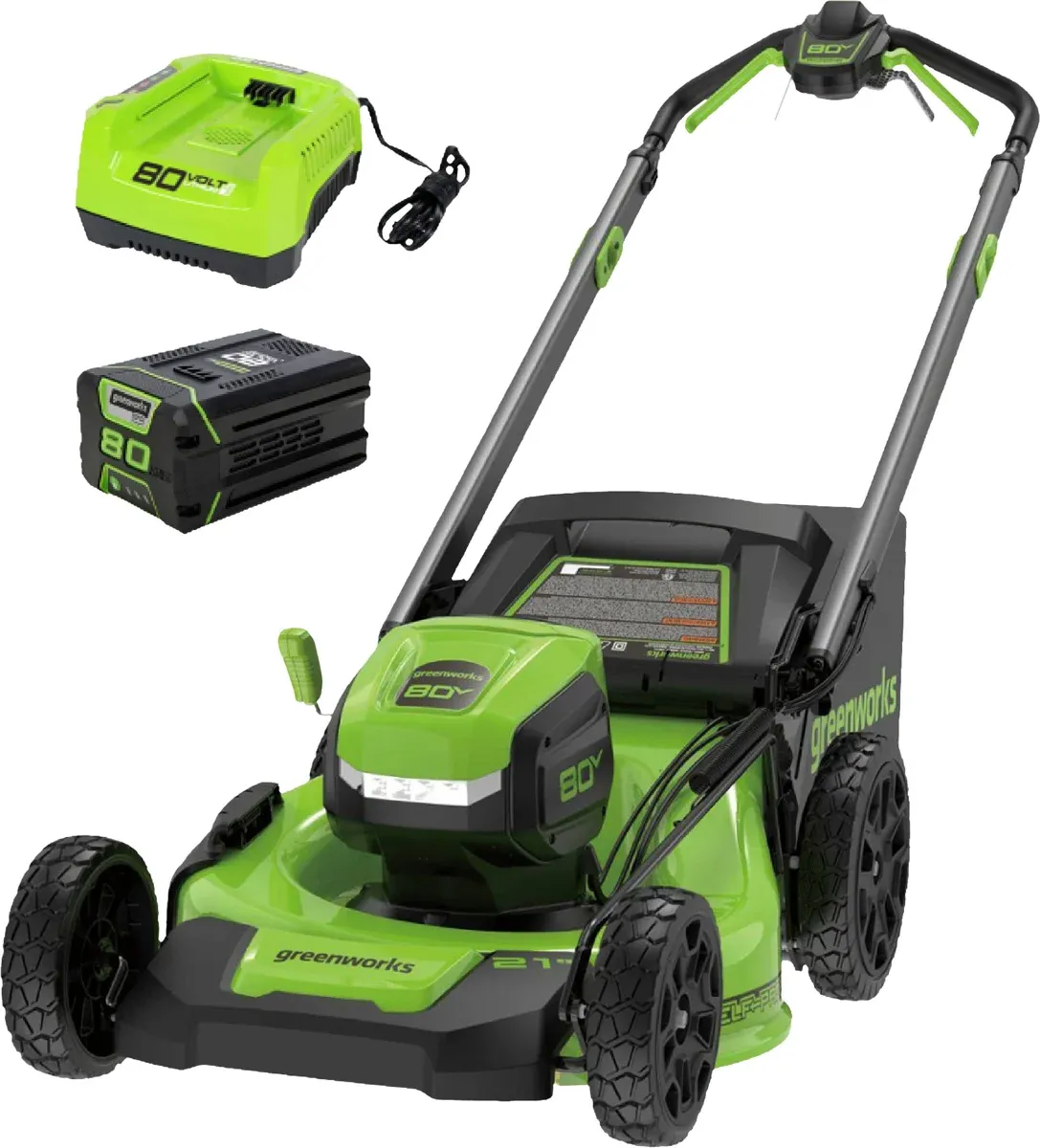 Greenworks 80V 21" self-propelled mower kit