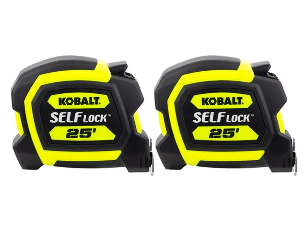 Kobalt 25-ft self-lock tape measure, 2-pack
