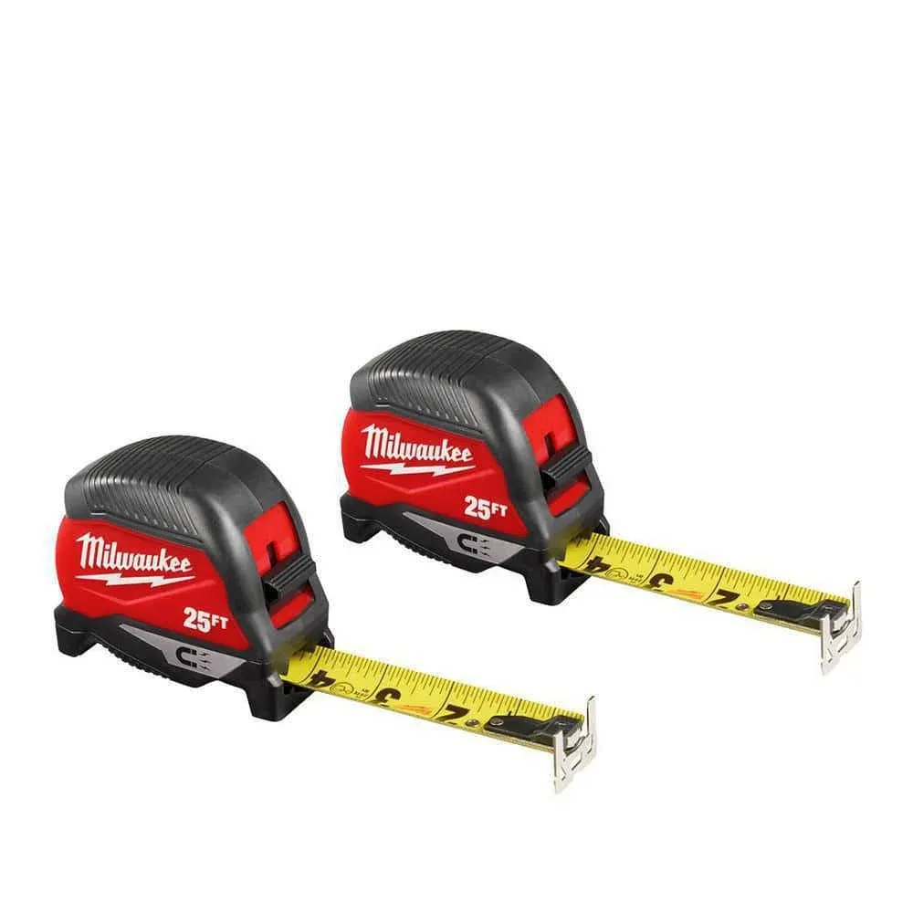 Milwaukee 25 ft. magnetic tape, 2-pack